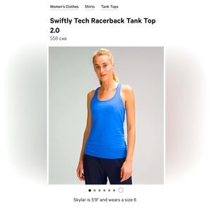 Lululemon Swiftly Tech Racerback Tank Top 2.0 NWT